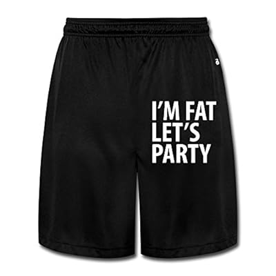 Runy Men's Im Fat Lets Party Slim Sports Jogging Shorts With Pocket