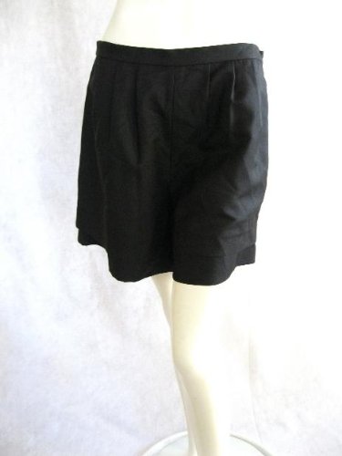 Loeffler Randall womens black pleat shorts 10