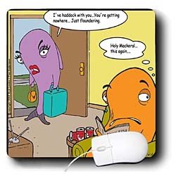 Londons Times Fish Fishing Deep Beneath Cartoons - Fish Divorces Haddock With You - Mouse Pads