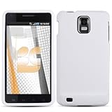 White Rubberized Protector Hard Case for Samsung Infuse 4G