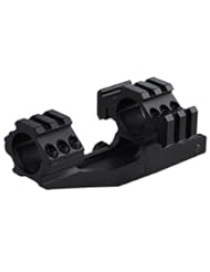 Sports: TMS AR15 M4 One Piece Offset 1inch Scope Mount w/ Accessory Rails Picatinny Weaver Base - TMS