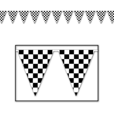 Checkered Pennant Banner Party Accessory (1 count) (1/Pkg)
