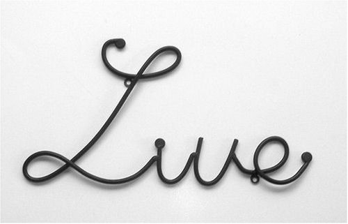 LIVE Metal Word Wall Art Sign Photo Prop Home Decor