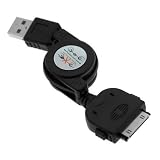 NEW Retractable Black USB Cable Cord for iPhone 3G 2ND
