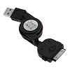 NEW Retractable Black USB Cable Cord for iPhone 3G 2ND