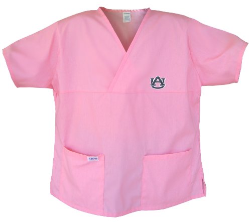 Auburn Pink Scrubs Tops SHIRT -Size SM Auburn Tigers For HER -Officially Licensed NCAA College Logo Apparel Unique GIFT Ideas For Mom Nurses Ladies Students Graduation at Amazon.com