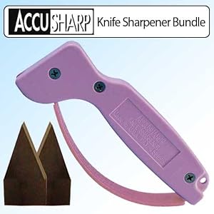 Accusharp 009 Knife Sharpener Pink Bundle With Accusharp 003 Sturdy Mount Replacement... by 