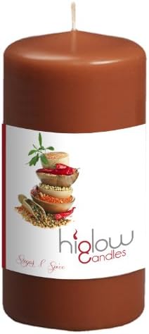 Scented Pillar Candle - Suger &amp; Spice - Brown Wax Scented Gift Candle