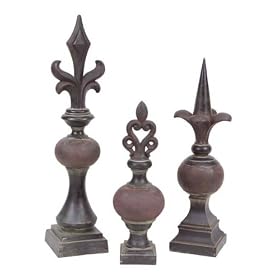 Set of 3 Urban Fusion Victorian French Inspired Finials 24