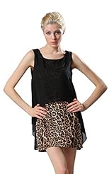 Leopard Print Polyester/Spandex  Dress