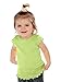 Kavio! Infants Lettuce Edge Scoop Neck Cap Sleeve Top