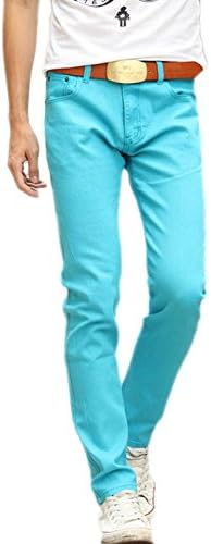 Hot Mens Jeans Skinny Straight Fit Pencil Pants Feet Trousers Fashion Korean