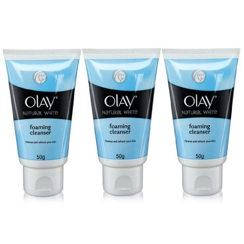  Olay Natural White Foaming Cleanser Facial Foam 50g (Pack of 3) 