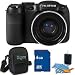 FinePix S2950 14 MP 18x Wide Angle Zoom 3.0 LCD Digital Camera, 720p HD Movie, Dual Image Stabilization, Full Manual Controls. Bundle Includes 4GB Memory Card, Deluxe Carrying Case, and Lens Cleaning Kit.