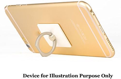 Universal 360 Degrees Ring Grip/Stand Holder for any iPhone, Galaxy and Smartphones/Tablet Devices (White)