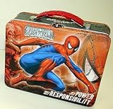 2010 Spiderman Red Handle Large Carry All Lunch Box