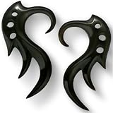 Pair of Black Water Buffalo Horn Hooks - BY20: 10g