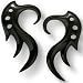 Pair of Black Water Buffalo Horn Hooks - BY20: 10g