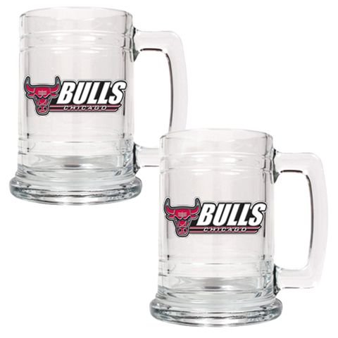 Chicago Bulls Set of 2 Beer Mugs