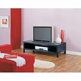 Solid Black Plasma TV Stand Entertainment Center