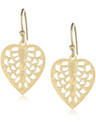 1928 Jewelry Mini Heart Filigree Drop Earrings