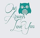 Wall Decor Plus More WDPM615 I'll Always Love You Wall Sticker Lettering Vinyl Decal, 23-Inch x 24-I