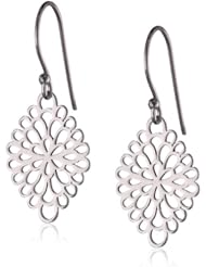 Sterling Silver Filigree Flower Drop Earrings
