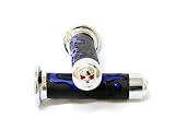 Sport Bike and Dirt Bikes Motorcycle Flame Gel Style Hand Grips with Skull BLUE COLOR MOTORCYCLE APRILLA BMW DUCATI TRIUMPH HONDA YAMAHA KAWASAKI SUZUKI Polaris Suzuki Yamaha Dirt Bikes Offroad KTM DIRT BIKE