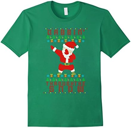 Men's Dabbing Santa Clause T-shirt XL Kelly Green