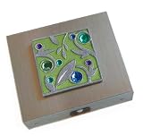Gem Leaf Green Travel Jewelry Case