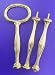 3 Tier Cake Stand Fitting Center Handle Victoriana Gold