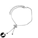 SG Paris Anklet Chain 20cm+Ext Silver Crystal Transparent/Crystal Anklet Chain Anklet Chain Metal/Enamel/Strass Summer Teenager City Girl Fashion Jewelry / Hair Accessories Cross