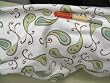 Fabric Cotton Flannel Green Paisley O413 By Yard,1 2 Yard,Swatch