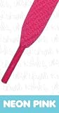 Flat Coloured Skate Shoelaces - NEON PINK 11mm x 120cm