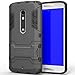 Motorola Droid Maxx 2 Case Moto X Play Case, CoverON® [Shadow Armor Series] Hard Slim Hybrid Kickstand Phone Cover Case for Motorola Droid Maxx 2 / Moto X Play - Gray (Gunmetal) & Black