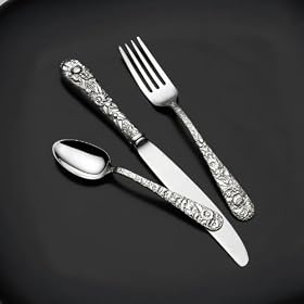 KIRK STIEFF REPOUSSE CHILD SPOON STERLING FLATWARE