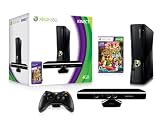 Xbox 360 S 4GB Game Console with Kinect Sensor and Kinect Adventures Game - Black - Includes XBOX 360 S Console, Kinect Sensor, 4GB Memory, XBOX 360 Wireless Controller, Composite AV Cable - ITEM IS NONRETURNABLE