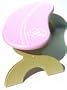 Painted Wood Surfboard Step Stool, Pink