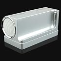 Sleak Silver Stereo Speaker with Battery For Iphone i-phone