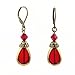 Earrings - E245 - Teardrop Window Pane and Crystal title=