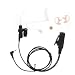 3' 2-Wire Coil Earbud Audio Mic Surveillance Kit for Motorola Two-Way Radio Single Pin Talkabout