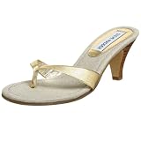 Designer Dresses item: Steve Madden Women's Rapp Thong Sandal,Gold Leather,6 M