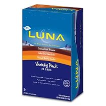 Luna Bar, Variety Pack, 24-Count (8-Nutz Over Chocolate, 8-Caramel Nut Brownie, 8-Peanut Butter Cookie)