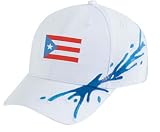 PUERTO RICO / PUERTO RICAN FLAG White Splash Hat / Baseball Cap