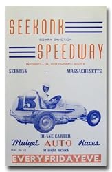 1947 Seekonk Speedway Midget Racing Poster Print