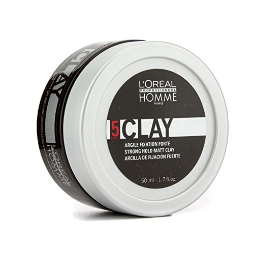 L oreal 5 clay strong hold matt clay for men, 1.7 ounce