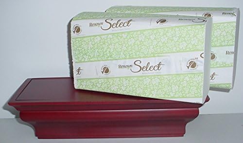 Healthy Shelf Plus Refills Cherry Finish Paper Towel Dispenser Shelf with 500 Refill Towels Bundle