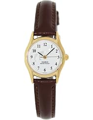 Casio Womens Brown Leather Analog Watch LTP1094Q-7B9