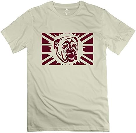 HUASH Men Famous British Bulldog T Shirts Natural