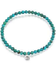 Satya Jewelry "Inner Peace Turquoise Stretch" Sterling Silver Bracelet